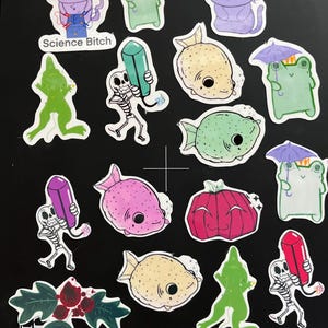Get a random set of 15 stickers Photo Sticker – Handmade Waterproof Laptop & Journal Decal