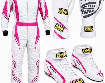 Digital gedrucktes Go Kart Racing Suit Kit: Level 2, Schuhe & Handschuhe