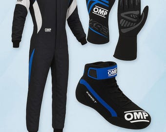 Digital gedrucktes Go Kart Racing Suit Kit: Level 2, Schuhe & Handschuhe