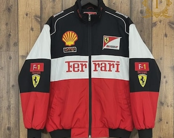 2025年新作ハンドメイドF1レーシングソフトシェルジャケット、フォーミュラワンレトロボンバー