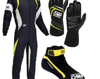 Digital gedrucktes Go Kart Racing Suit Kit: Level 2, Schuhe & Handschuhe