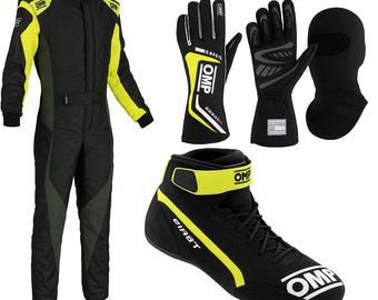 Kit completo per tuta da corsa Go Kart con stampa digitale Level2, con scarpe e guanti da kart