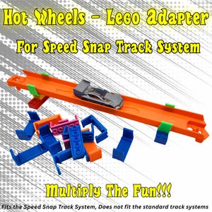 Speed Snap Hot Wheel to Lego Adapters, 1:64 Scale Cars, Matchbox, Building Blocks