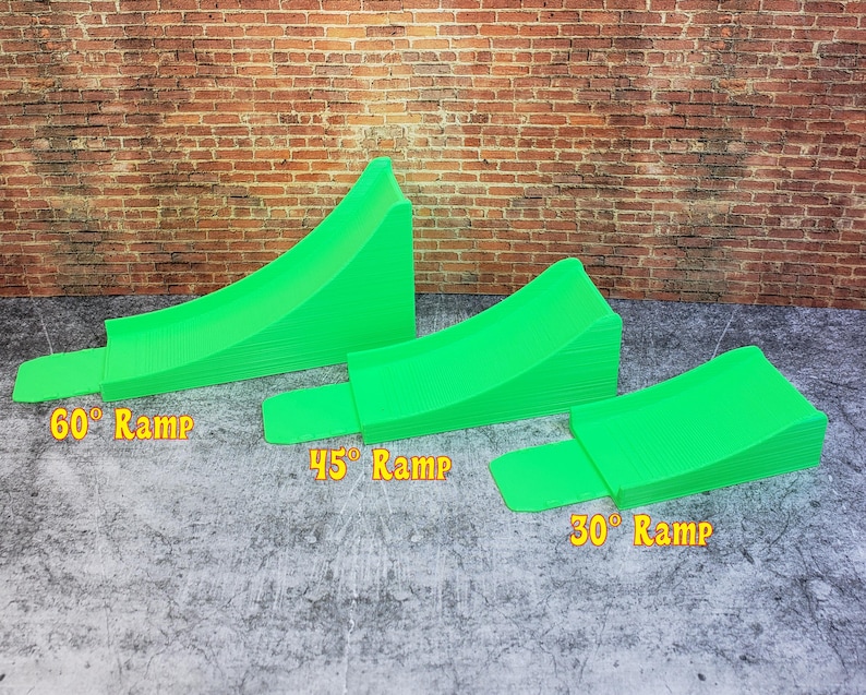 Green Rundown Ramp Car Launch Ramp, Compatible With Hot Wheel, 1:64 Scale Cars, Matchbox ...