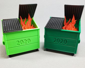 CLEARANCE -- 2020 Dumpster Fire Ornament, Lighted, Flickering, Commemorative, What&#39;s Next, Candle, Bad Year, Christmas
