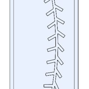 May include: A white rectangular frame with a black zig-zag line pattern in the center.