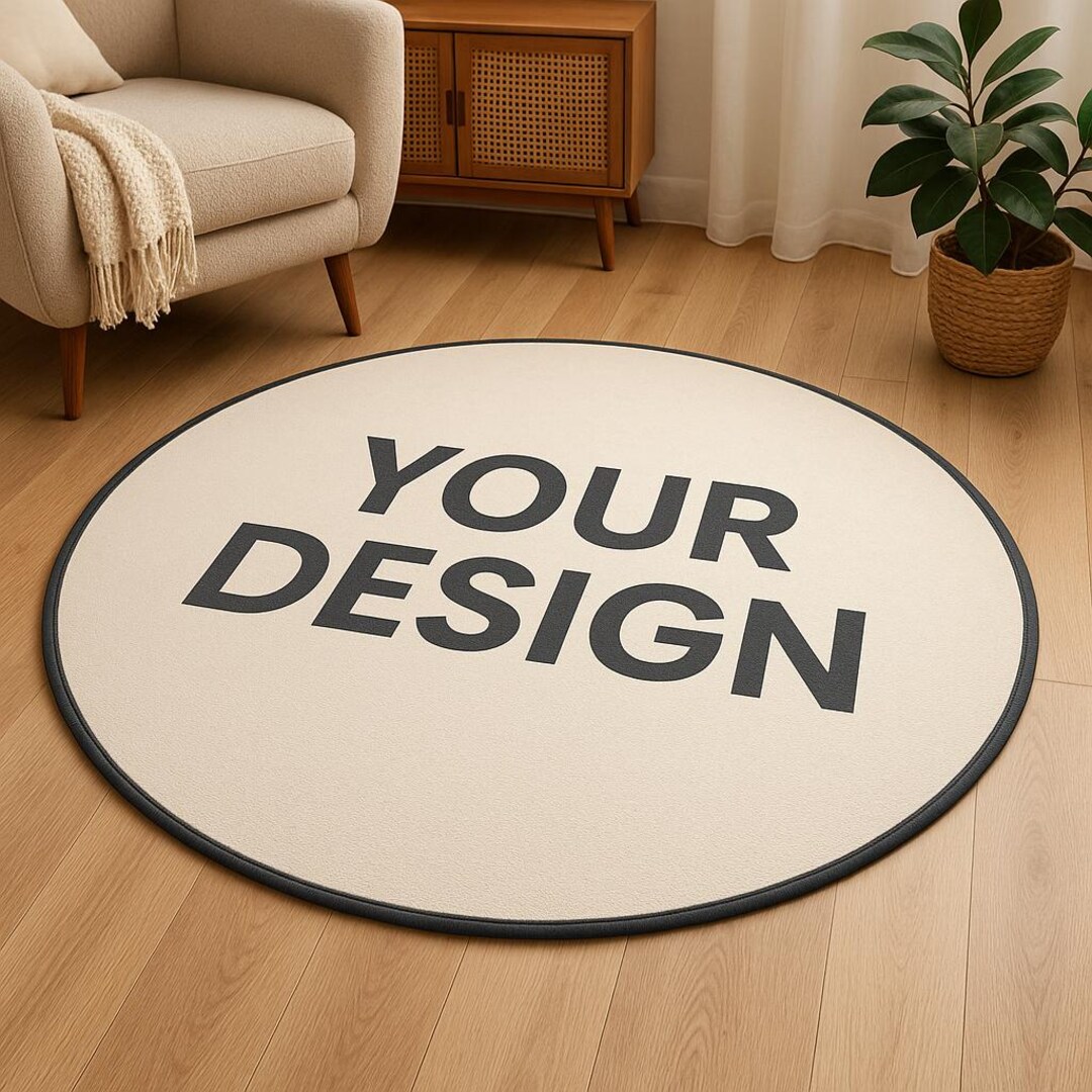 Your Design Rug | Custom Printed Round & Oval Carpet | Washable Non ...
