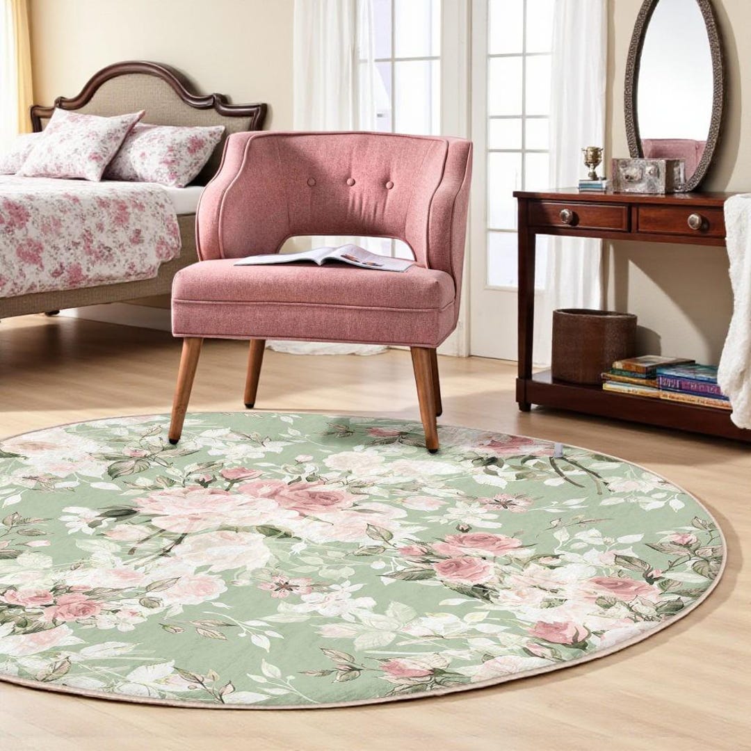 Pastel Rug Modern Abstract Pastel Round Rug – Modern Minimalist Art Carpet – Washable Non ...
