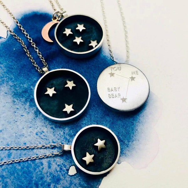 Collier constellation d'étoiles personnalisé