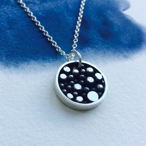Silver Full Moon Necklace by Hybrid Handmade, Cari-Jane Hakes image 3