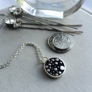 Silver Full Moon Necklace by Hybrid Handmade, Cari-Jane Hakes image 2
