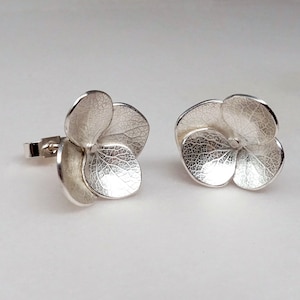 Hydrangea bloom stud earrings