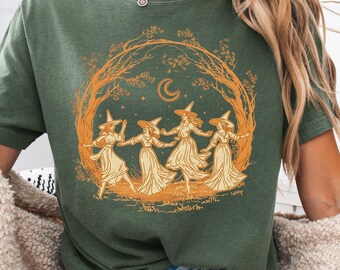 Halloween Tee, Cottagecore Witch Halloween T-shirt, Halloween Witch Shirt, Spooky Season, Fall Season, Cottagecore Shirt, Comfort Colors®