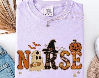 Halloween Shirt, Halloween Nurse T-shirt, Fall Nurse Tee, Spooky Season, Fall Season, Nursing Shirt, Comfort Colors®