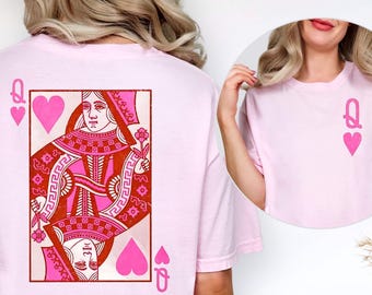 Koszulka walentynkowa, koszulka z Królową Kier, zabawna koszulka walentynkowa, koszulka walentynkowa dla nauczyciela, prezent walentynkowy dla pielęgniarki, Comfort Colors®
