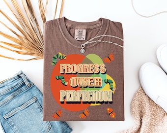 Gift for Teacher, Progress Over Perfection T-Shirt, Motivational Tee, Special Education Teacher Shirt, Neurodiversity Shirt, Comfort Colors®