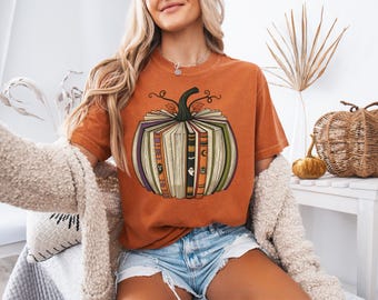 Halloween Tee, Fall Book Pumpkin Halloween T-shirt, Spooky Season, Fall Season, Pumpkin Shirt, Librarian Gift, Comfort Colors®