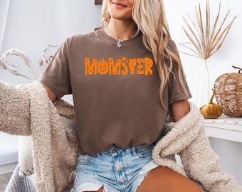 Halloween Shirt, Momster T-Shirt, Funny Halloween Tee, Spooky Season, Halloween Mommy Gift, Halloween Gift, Comfort Colors®