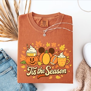 Fall Tee, Tis The Season T-Shirt, Fall Season, Sports Season, College Football Tee, Fall Season, Retro Football Tee, Comfort Colors®