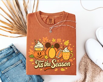 Herfst-T-shirt, Tis The Season-T-shirt, herfstseizoen, sportseizoen, college football-T-shirt, herfstseizoen, retro voetbalshirt, Comfort Colors®