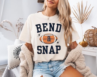 Football Season Tee, Bend And Snap Football T-Shirt, Sports Season, College Football Tee, Fall Season, Retro Football Tee, Comfort Colors®