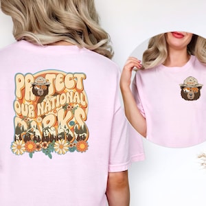 Protect Our National Parks T-Shirt, National Park Resist Bear Tee, Vintage Protect Our National Parks Shirt, Two sided Comfort Colors Tee®