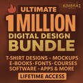 1 Million Digital Design Bundle, T-Shirt Designs, Fonts, Mockups, PLR Articles, Ebooks, Graphic Assets, Photoshop Effects, Commercial Use product logo