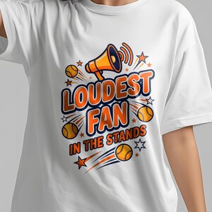 Softball Aunt Shirt, Loudest Fan Funny Auntie Tee