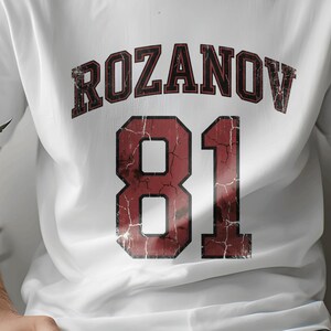Rozanov 81 Hockey Romance Shirt Rivals to Lovers Tee Bookish Hockey Shirt Hockey Fan Gift