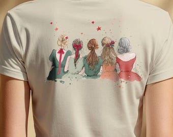 Bijpassend T-shirt voor beste vriendinnen voor Galentine's Day | Damesdesign met aquarelprint