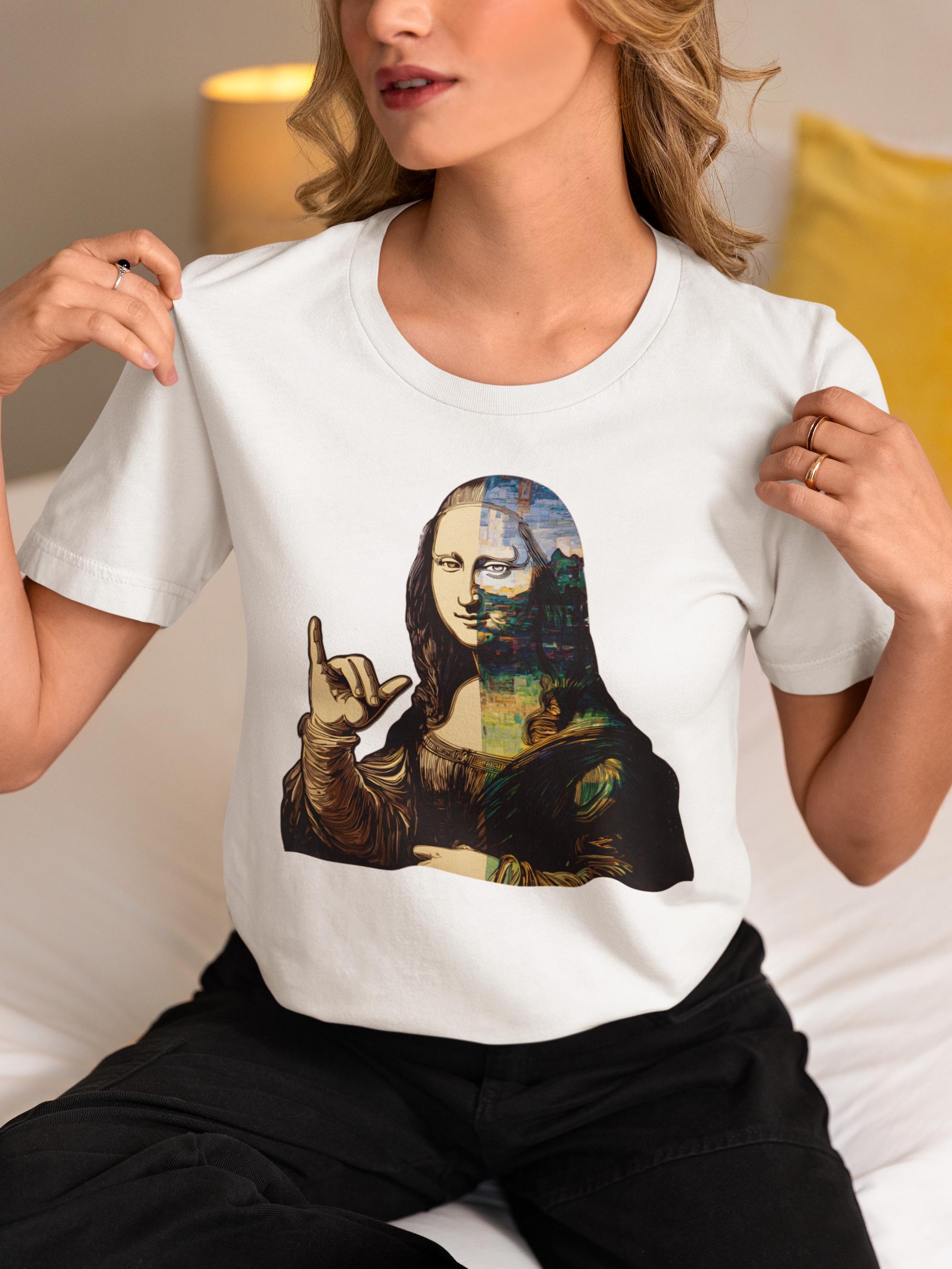 Tシャツ・カットソー Luxury Street Wear washed vintage monalisa unisexual Mona Lisa Oversized T-Shirt – Cultish™