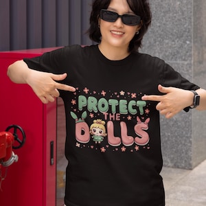 Protect The Dolls Kawaii Shirt, Cute Anime Feminist Tee for Women's Rights Gift