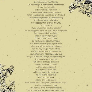 Do Not Love Half Lovers - Kahlil Gibran