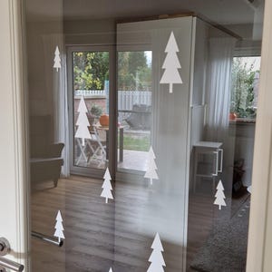 Winter window stickers | Self-adhesive window stickers Christmas trees | Window stickers | Reusable window clings