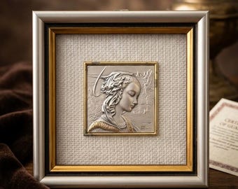 925 Sterling Silver Bas-Relief Italian Art Wall Decor, Luxury Gift, DDP Shipping to USA Included, Unique Handmade Italian Masterpiece