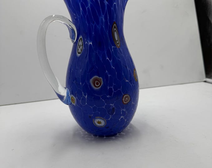Murano Glass - Glass carafe blown on a rod and opened by hand.