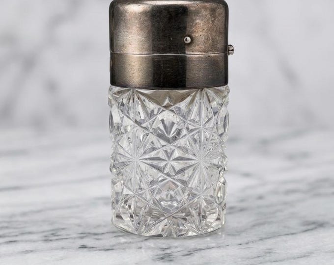 Antique Victorian Sterling Silver Perfume Bottle 1894 Birmingham Charles May Rare