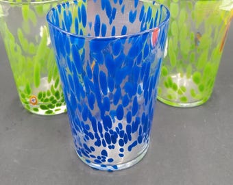 Murano glass Vetreria Zecchin set of 3 Murano glass glasses