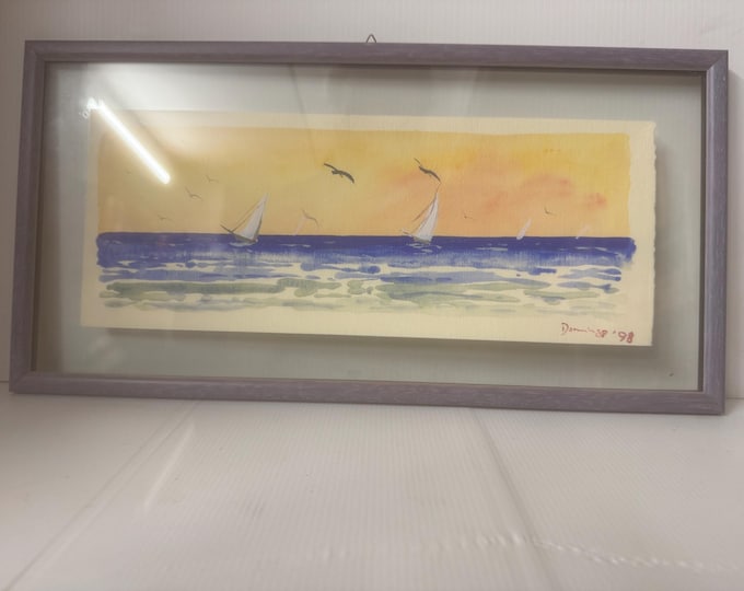 Acquarello Firmato e incorniciato.