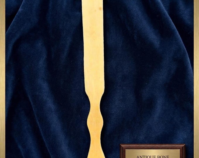 Antique Hand-Carved Bone Letter Opener, 19th Century Vintage Desk Accessory, Authentic Bone Paper Knife, Victorian Office Decor, Italy