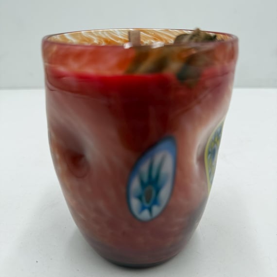 Murano glass-Scented candle - blown glass signed by the master glassmaker.