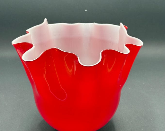 Murano Vintage glassware Voltolinae 90s handkerchief case.