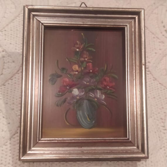 Vintage oil on copper painting
