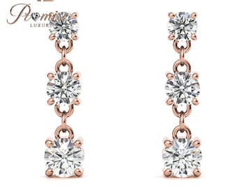 2.0 C.Round Halo Diamond Stud Earrings 14K White Gold | Brilliant Cut Pave Halo | Classic Bridal Gift, Everyday Luxury | 0.50–2.00 CTW Pair