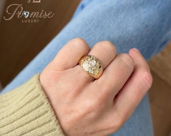 Oval Cut Lab Grown Diamond East West Engagement Ring – 2.0 CT Solitaire – 18K Yellow Gold – Trendy Bridal Jewelry & Best Selling Ring