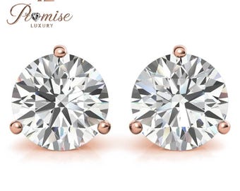 Rose Gold 6-Prong Lab-Grown Diamond Stud Earrings – 1 ctw of Brilliant Sparkle for Everyday Elegance