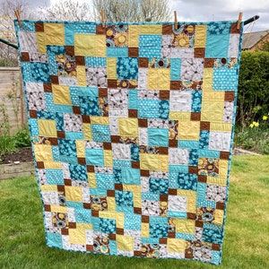Baby Quilt Pattern, Modern Quilt Pattern PDF - Sea Breeze