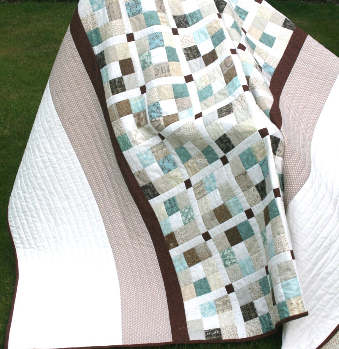 Modern Quilt Pattern Jelly Roll Quilt Pattern PDF 5 sizes | Etsy