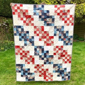 Easy Jelly Roll Quilt Pattern, Modern PDF Quilt Pattern, Hampton
