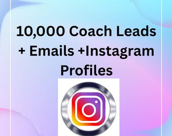 10,000 Coach Leads with Emails + instagram profiles